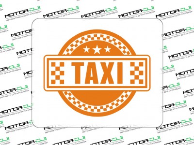 Наклейка "Такси",M (оранжевый, 24х20см) - фото №1