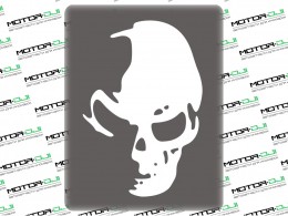 Наклейка "Череп",M (белый, 24х20см) - фото 1