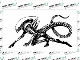 Наклейка "Чужой",S (черный, 23х45см, левый) - фото 1