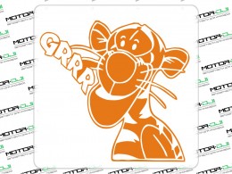 Наклейка "Тигра"",оранжевый,L (оранжевый, 23х27см) - фото 1