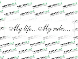 Наклейка "My life, my rule",M (черный, 5х40см) - фото 1