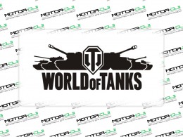 Наклейка "Лого World of Tanks",S (черный, 7х15см) - фото 1