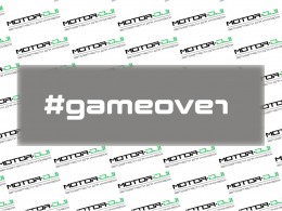Наклейка  "Хэштег Game over",М (белый, 5х26см) - фото 1