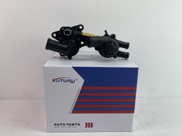 Корпус термостата в сборе с 2-мя термостатами и датчиком AUDI SKODA VW 1.0 / 1.2 / 1.4 TFSI 2012- - фото 3