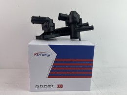 Корпус термостата в сборе с 2-мя термостатами и датчиком AUDI SKODA VW 1.0 / 1.2 / 1.4 TFSI 2012- - фото 5